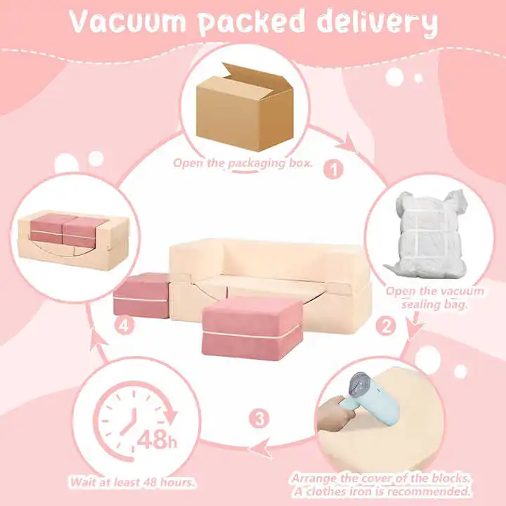 6pcs Toddler Foam Blocks Playing Sofa