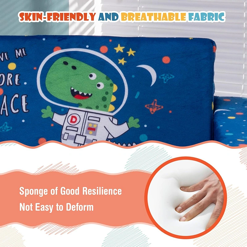 2 in 1 Convertible Foam Kids Sofa