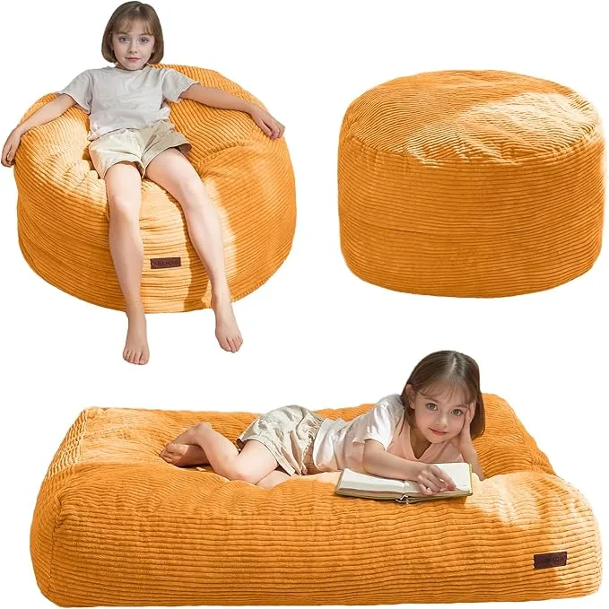 3 in 1 Kids Bean Bag Chair, Floor Sofa Bed and Mattress Lounger