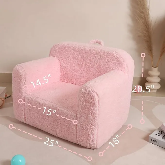Soft Sherpa Foam Toddler Sofa Chair