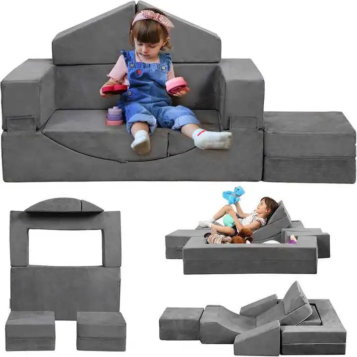 6pcs Toddler Foam Blocks Playing Sofa