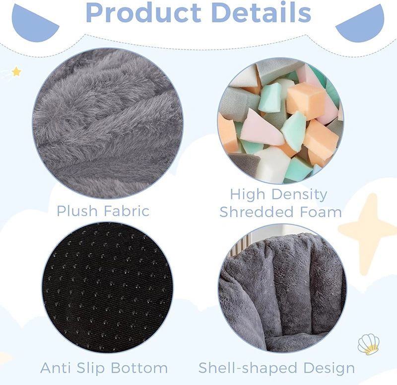 Shell Shaped Kids Bean Bag - Child Playroom Couch