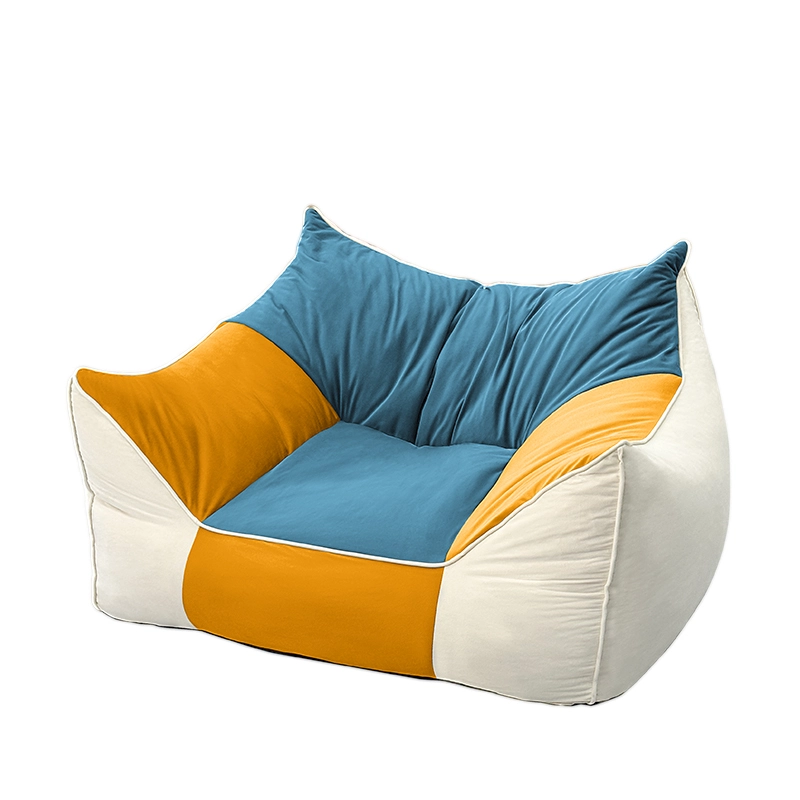 Kids Leather and Velvet Bean Bag Chair