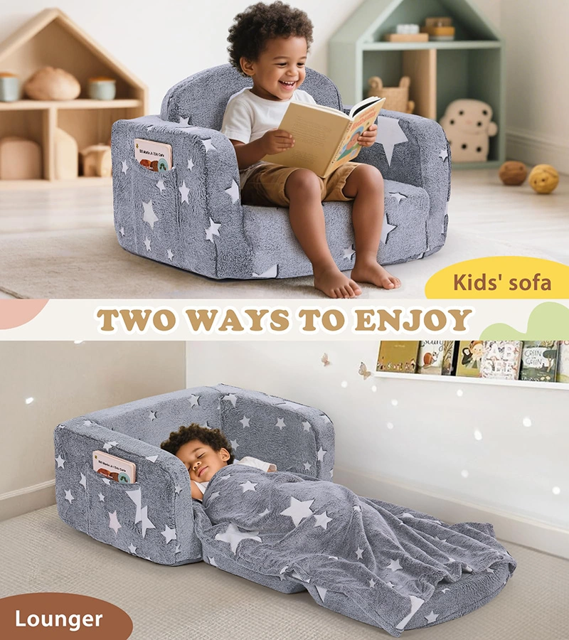 Foldable Kids Sofa Bed Glows in the Dark
