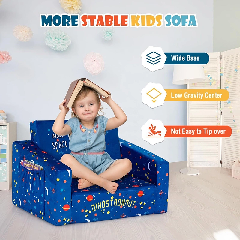 2 in 1 Convertible Foam Kids Sofa