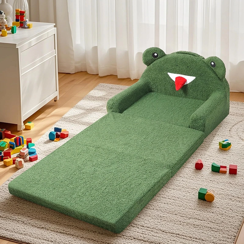 Frog-themed Kid Couch - Foldable Cozy Lounge