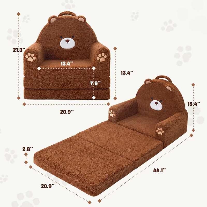 Custom Teddy Bear Kids Foldable Sofa