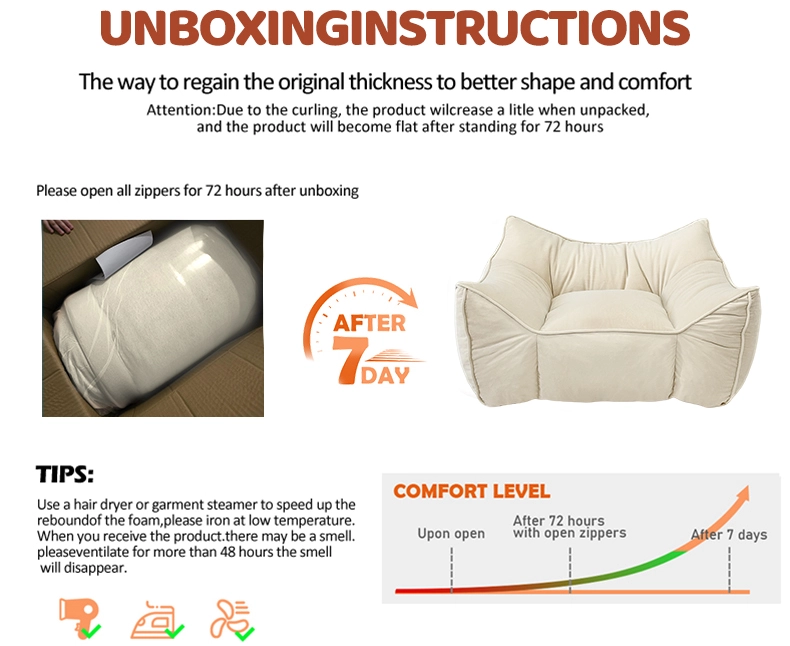 Kids Leather and Velvet Bean Bag Chair