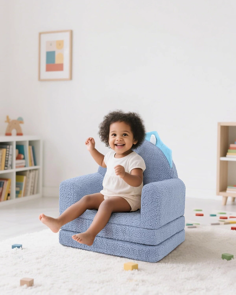 Cartoon Animal Convertible Kids Sofa - Toddler Foam Furniture