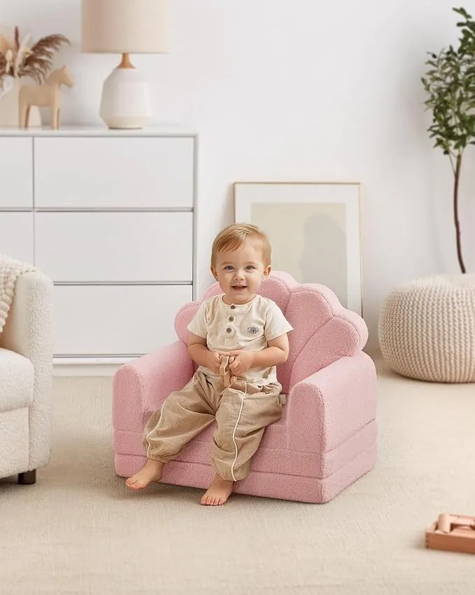 Seashell Shaped Folding Kids Couch Filp Open to Lounger