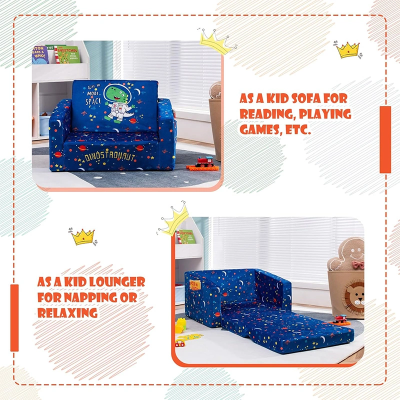 2 in 1 Convertible Foam Kids Sofa