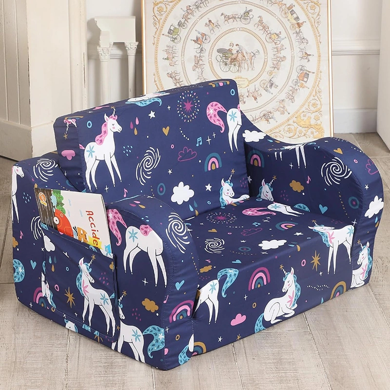 Rainbow Unicorn Print Flipout Kids Sofa Bed