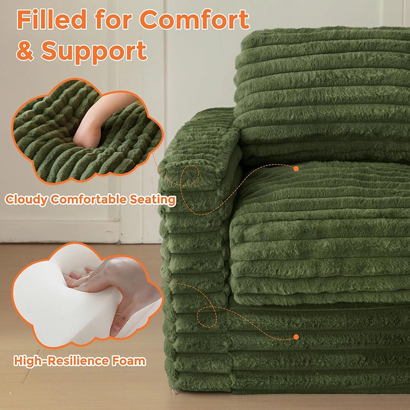 Cordury Kids Soft Foam Sofa with Pillows