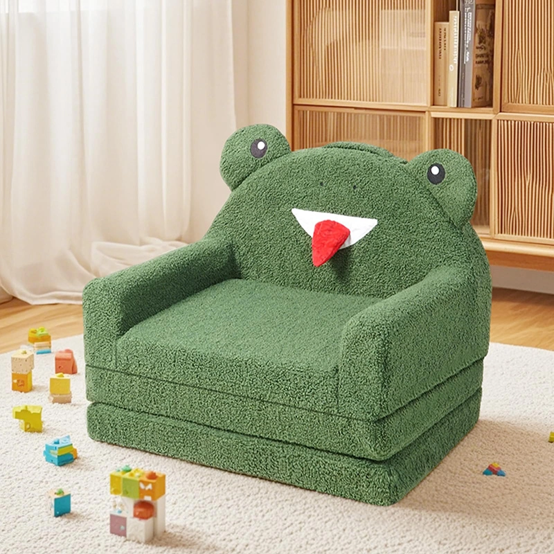 Frog-themed Kid Couch - Foldable Cozy Lounge
