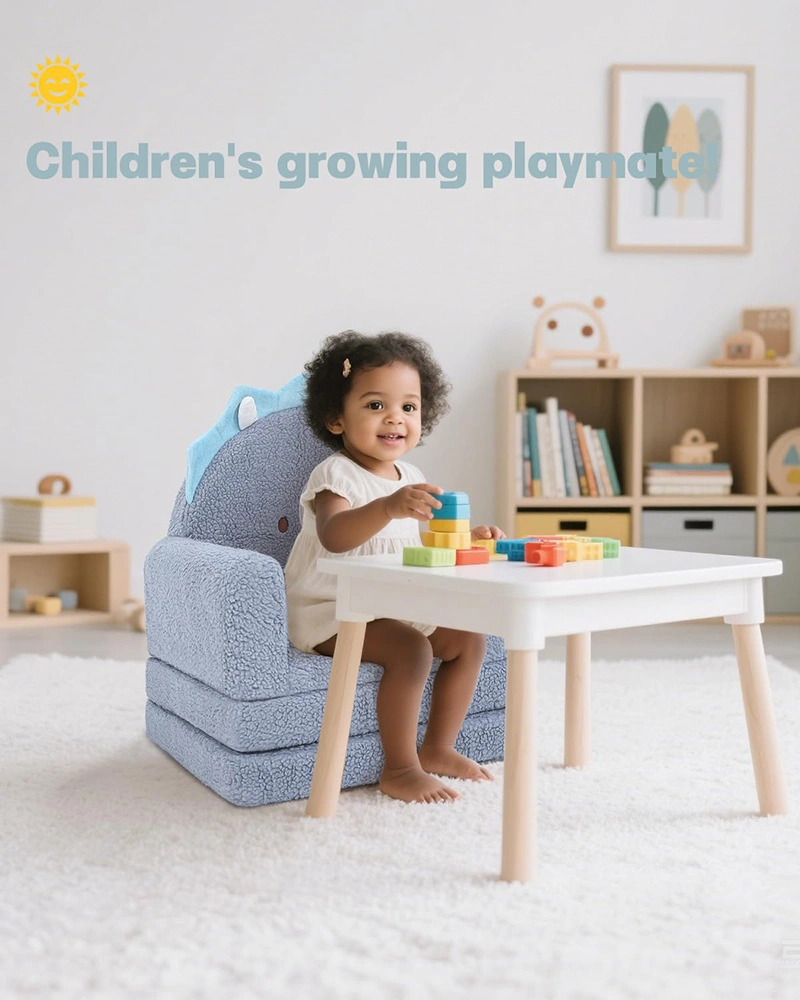 Cartoon Animal Convertible Kids Sofa - Toddler Foam Furniture