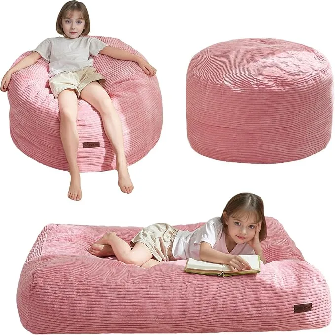 3 in 1 Kids Bean Bag Chair, Floor Sofa Bed and Mattress Lounger