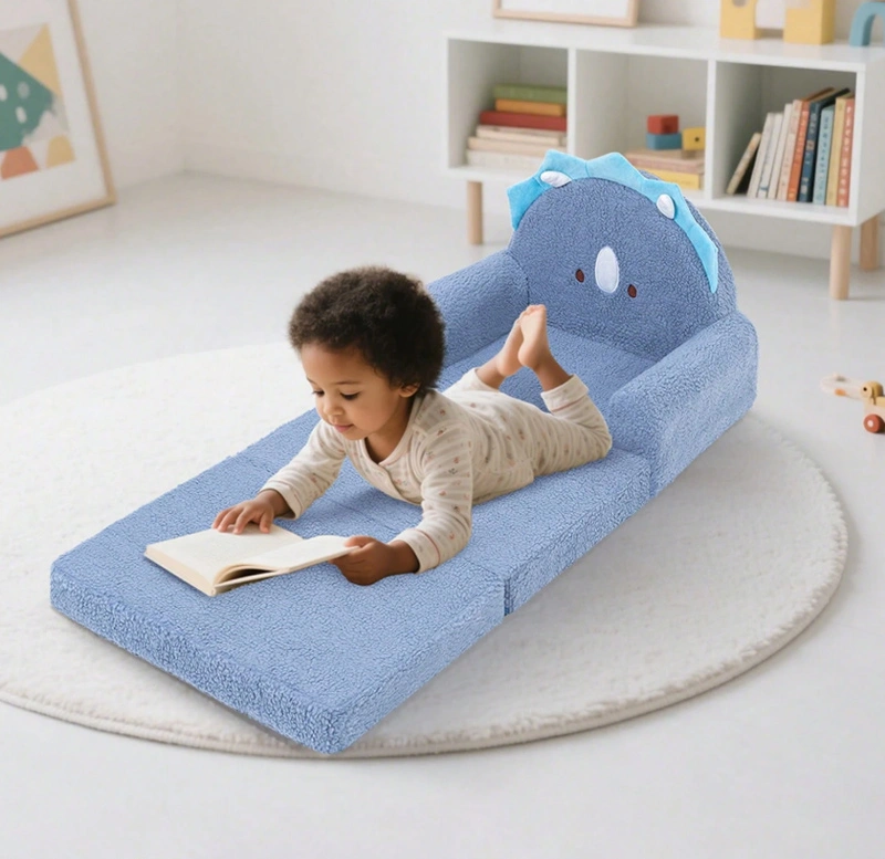 Cartoon Animal Convertible Kids Sofa - Toddler Foam Furniture