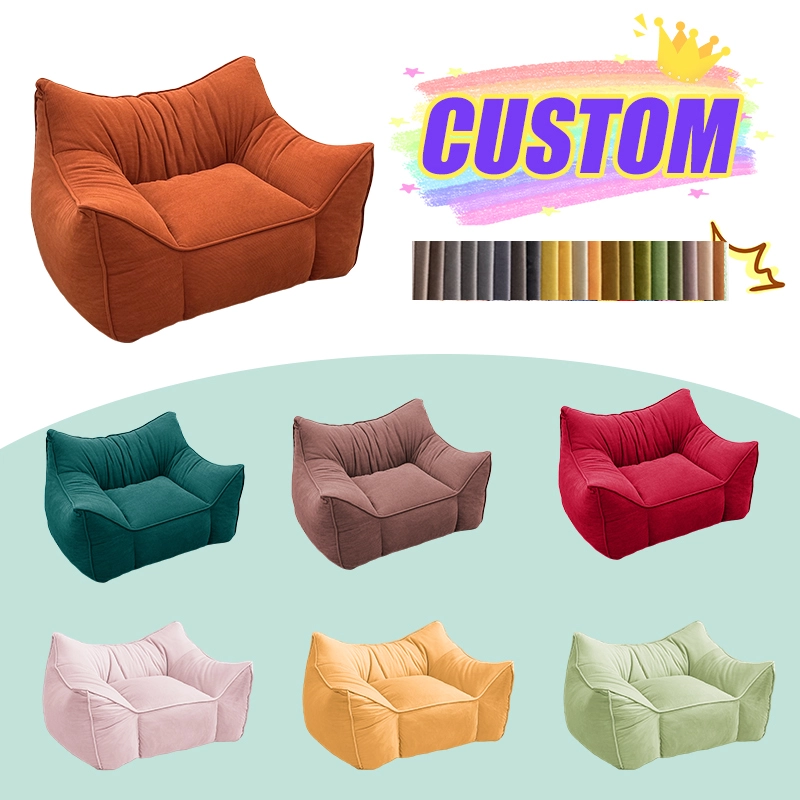 Kids Leather and Velvet Bean Bag Chair