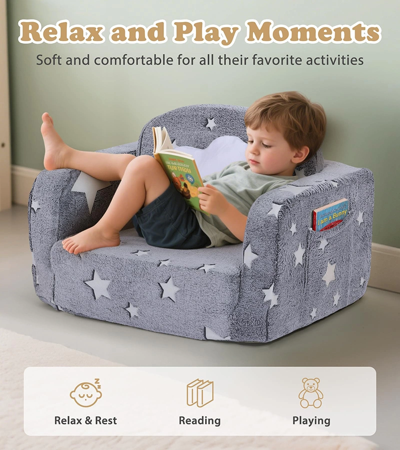 Foldable Kids Sofa Bed Glows in the Dark