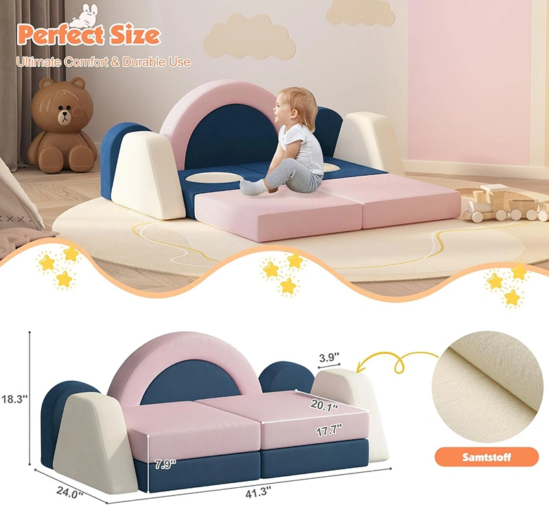 12 PCS Modular Kids Foam Play Block Couch