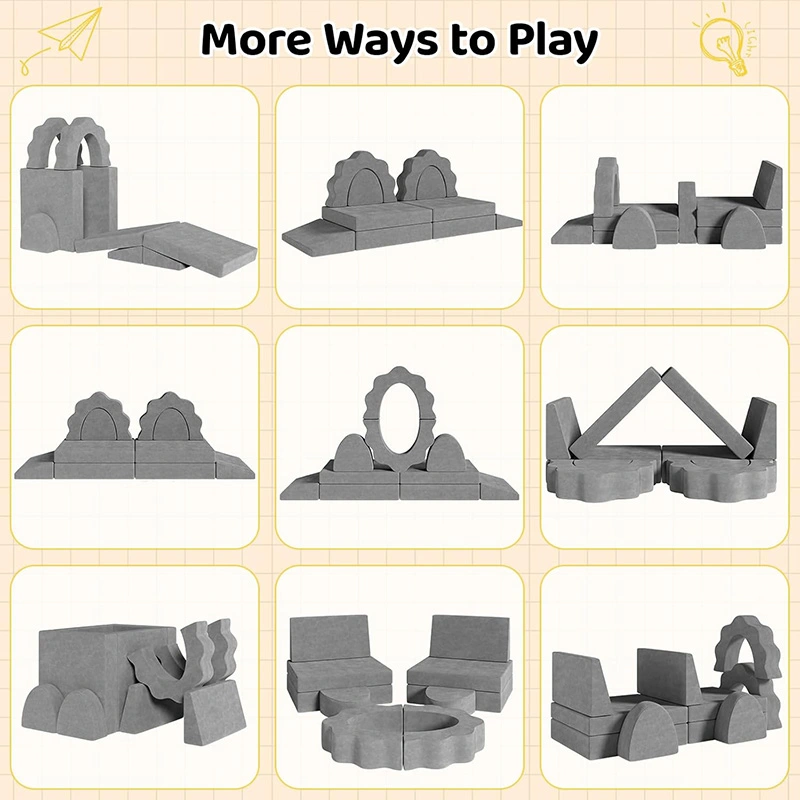 10pcs Kids Foam Modular Sofa and Climing Cubes