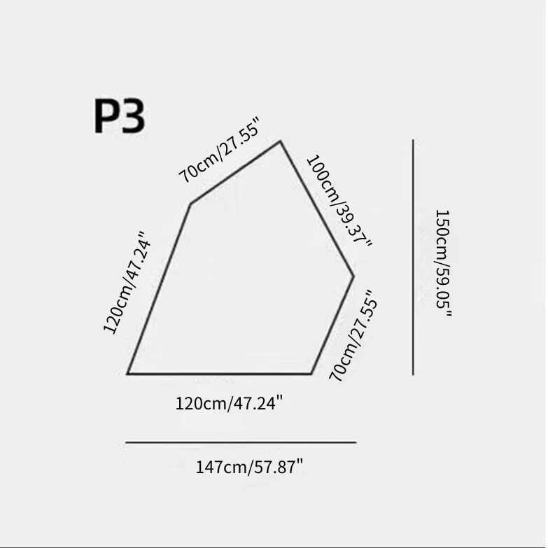 Geometric Rock-inspired Full Foam Sectional Compressed Sofa