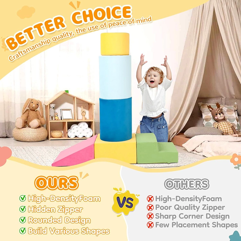 7pcs Colourful Toddler Foam Climber Blocks