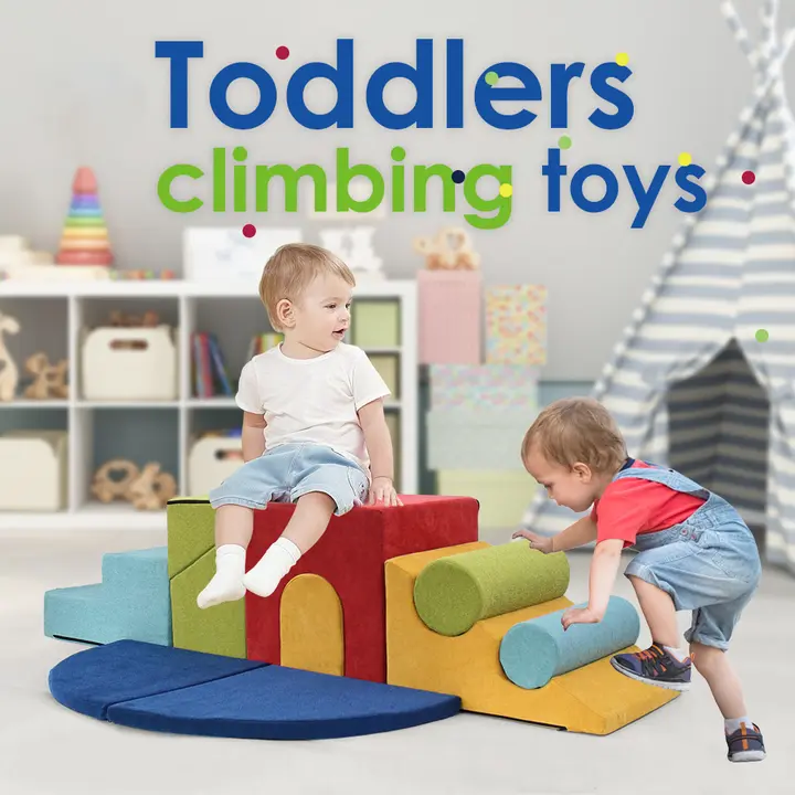 9-Piece Kids Colorful Foam Climbing Equipment