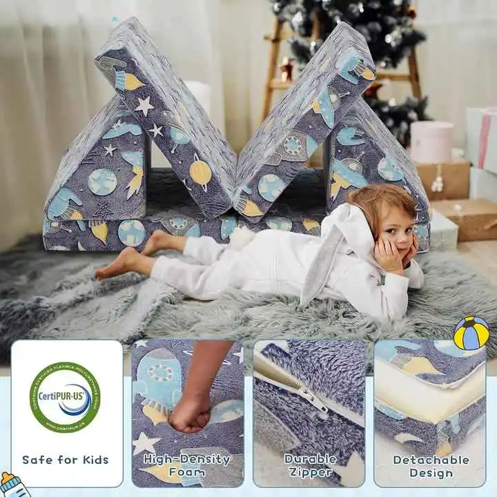 11pcs Kids Versatile Modular Couch with Green Glow