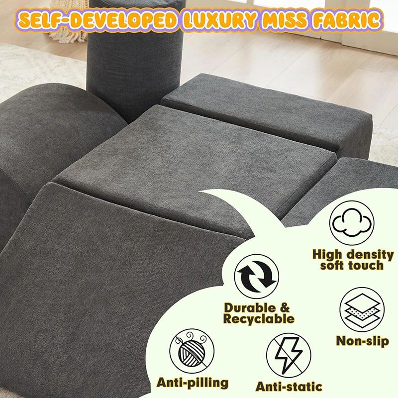 6Pcs Foam Climbing Blocks - Toddler Soft Play Equipment