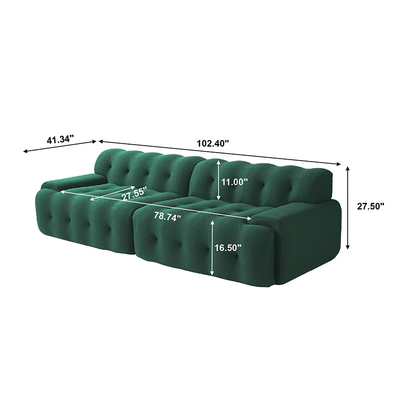 Wave-shape 3D Textile Molding Foam Modular Sofa