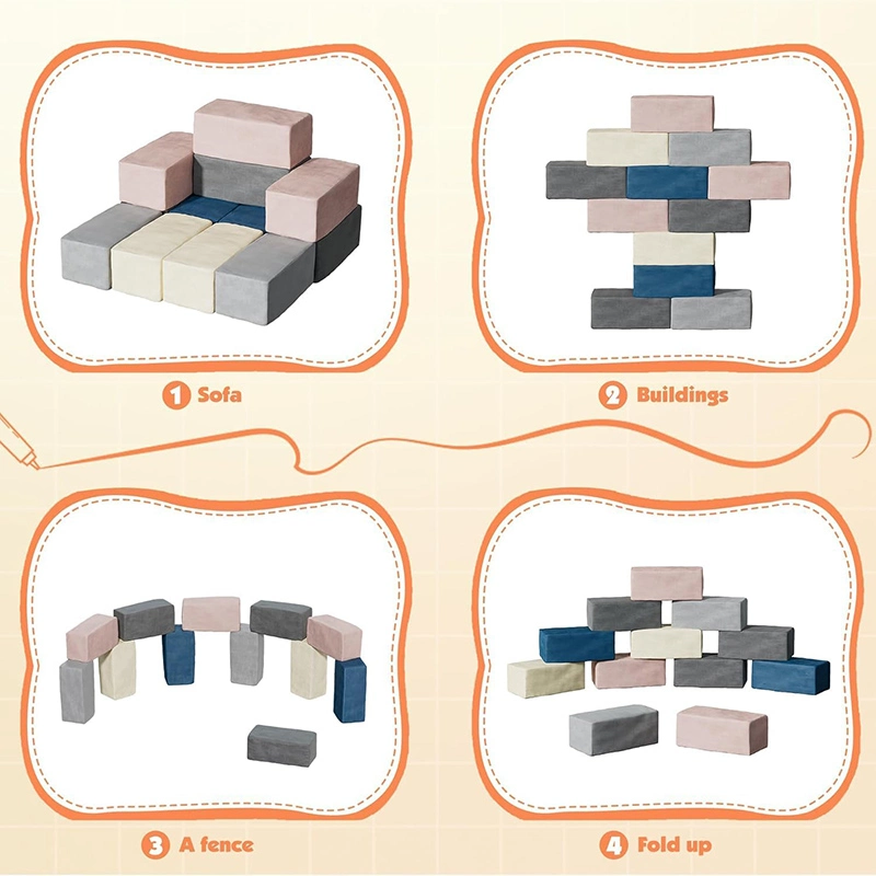 Multiple Modular Toddler Building Fortplay Set