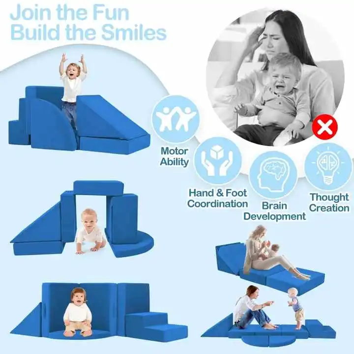 7pcs Baby Play Ground Soft Climbing Cube