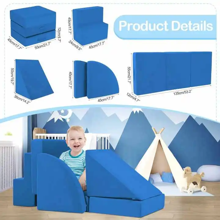 7pcs Baby Play Ground Soft Climbing Cube
