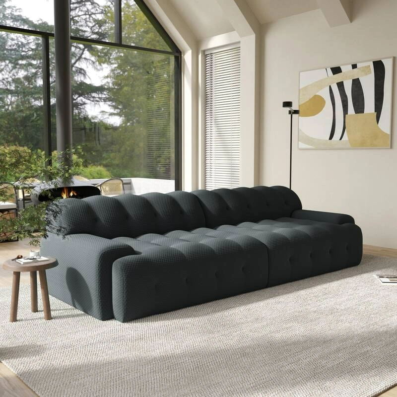Wave-shape 3D Textile Molding Foam Modular Sofa