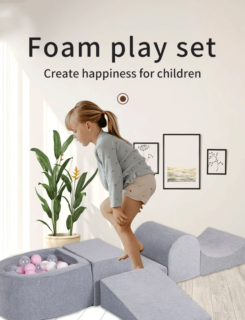 Indoor Soft Foam Climbing Blocks with Ball Pit