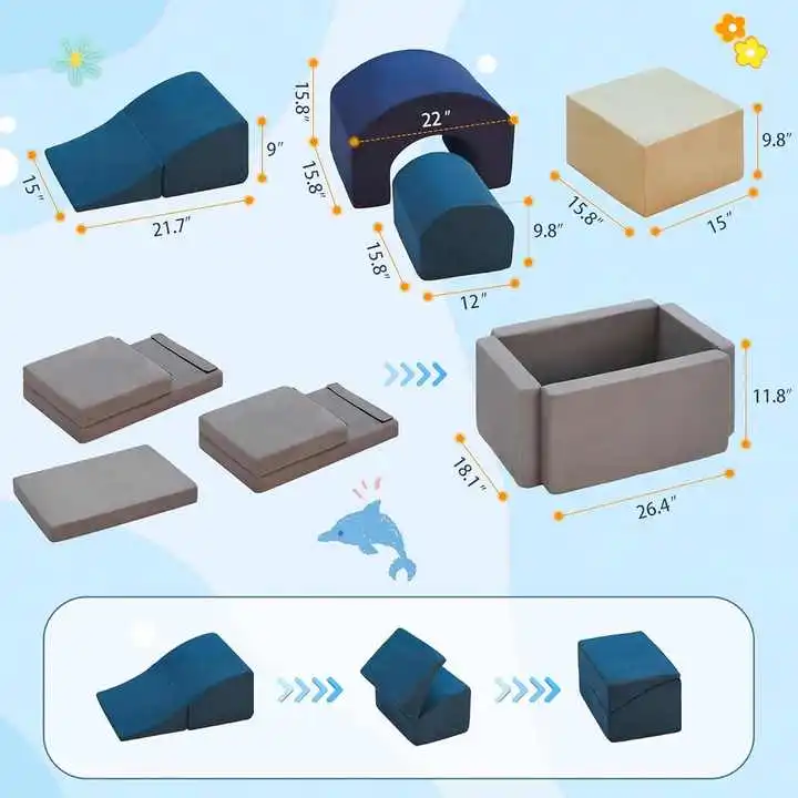 7-Piece Babies Soft Foam Climbing Blocks