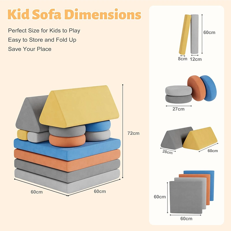 12-piece Kids Modular Block Sofa