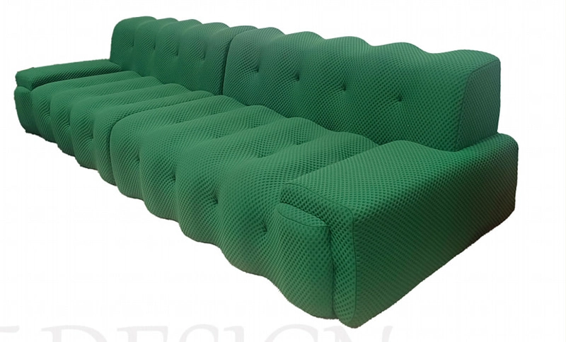 Wave-shape 3D Textile Molding Foam Modular Sofa