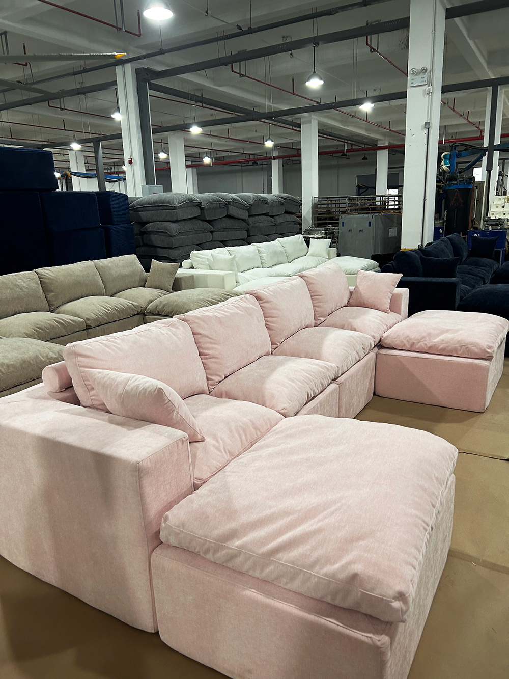 French Style Cloud Modular Sectional Compression Sofa