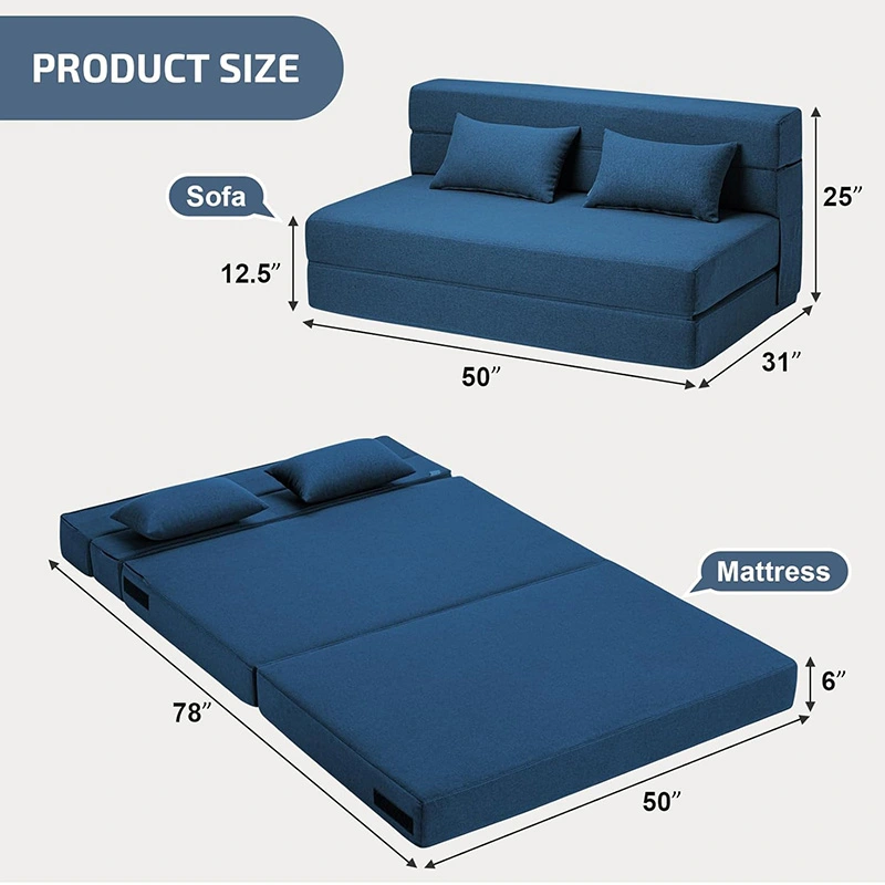 Compressiable Folding Sofa Bed and Sleeping Mattress