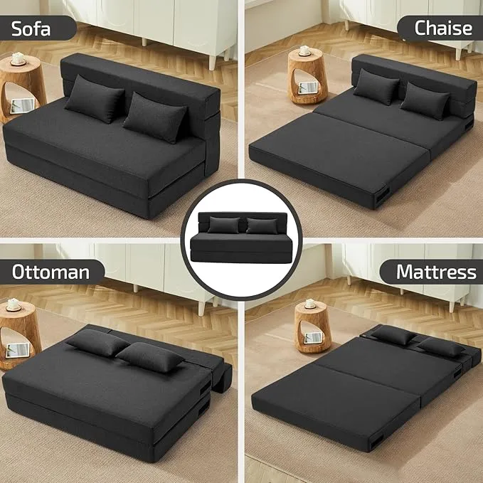 Compressiable Folding Sofa Bed and Sleeping Mattress