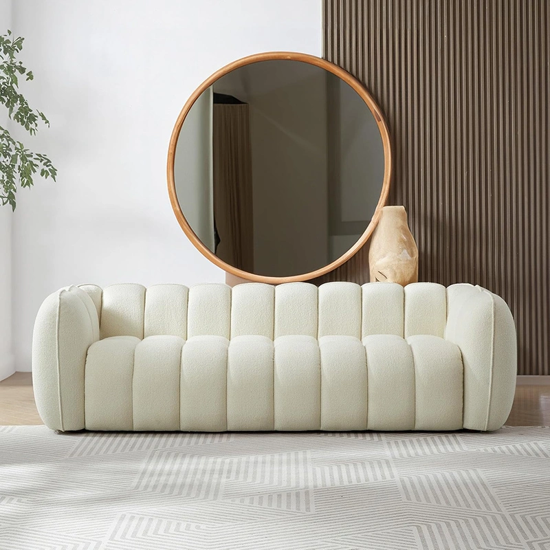 2-3 Seater Compressiable Foam Sofa with Rounded Arms