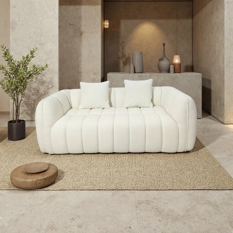 2-3 Seater Compressiable Foam Sofa with Rounded Arms