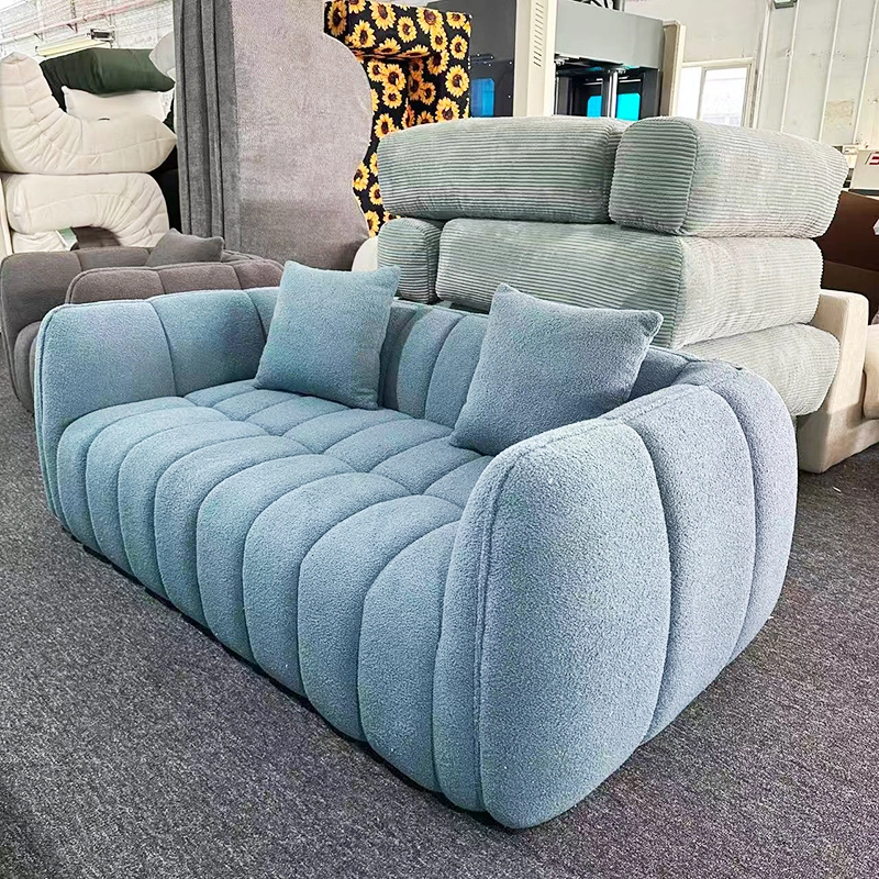 2-3 Seater Compressiable Foam Sofa with Rounded Arms