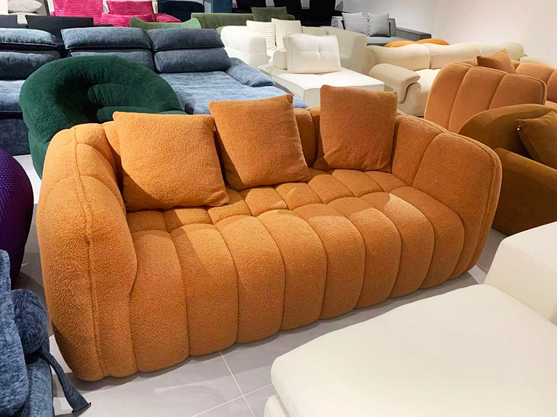 2-3 Seater Compressiable Foam Sofa with Rounded Arms