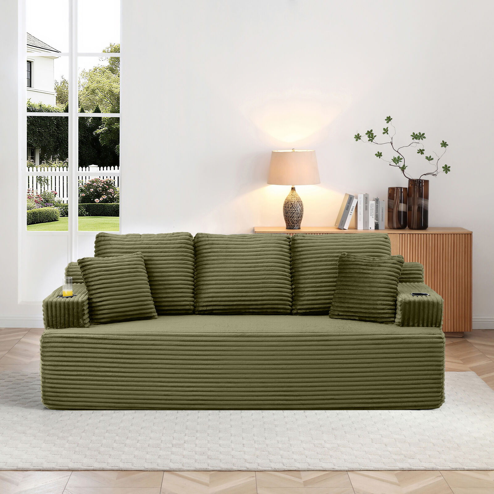 3 Seats Compression Sofa for Dorm Room, Reading Room and Creative Studios