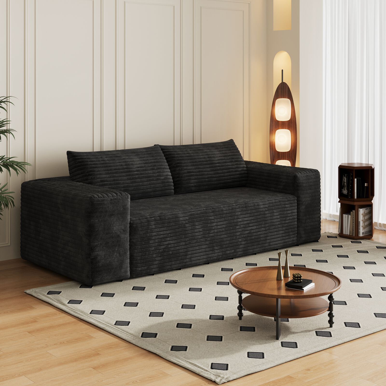 2 Seats Compression Sofa for Apartment, Dormitory and Home theater