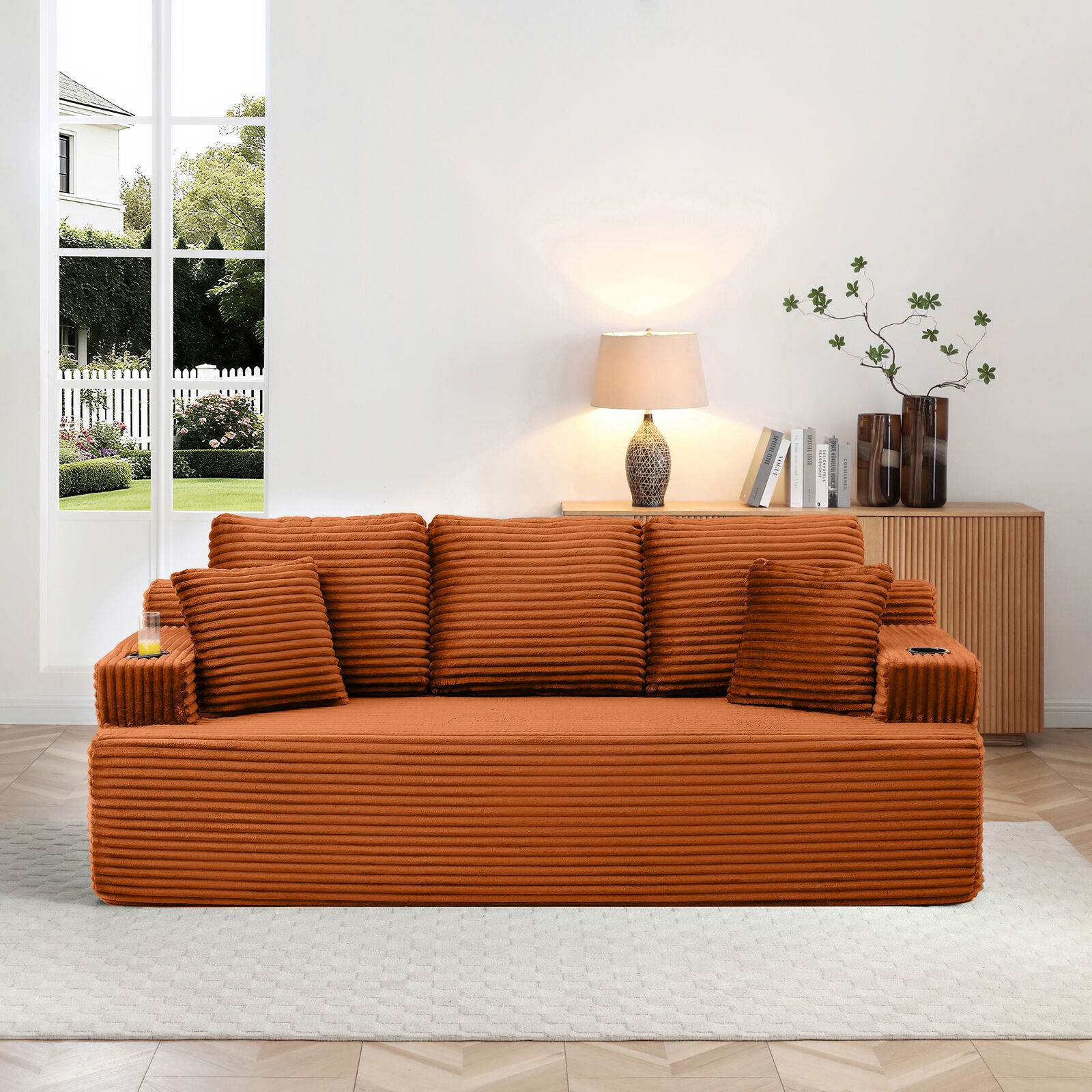 3 Seats Compression Sofa for Dorm Room, Reading Room and Creative Studios