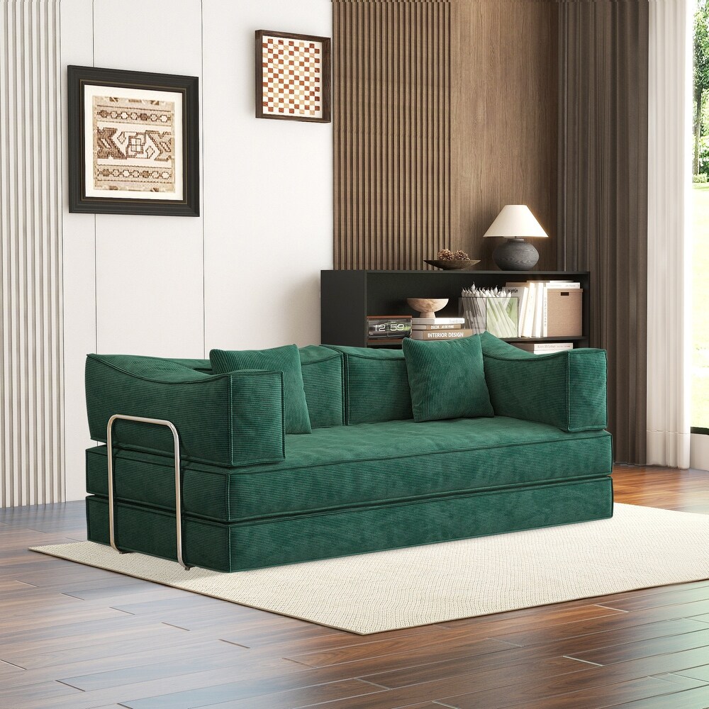 3-in-1 Compression Sleeper Sofa Bed -  Folding Floor Couch